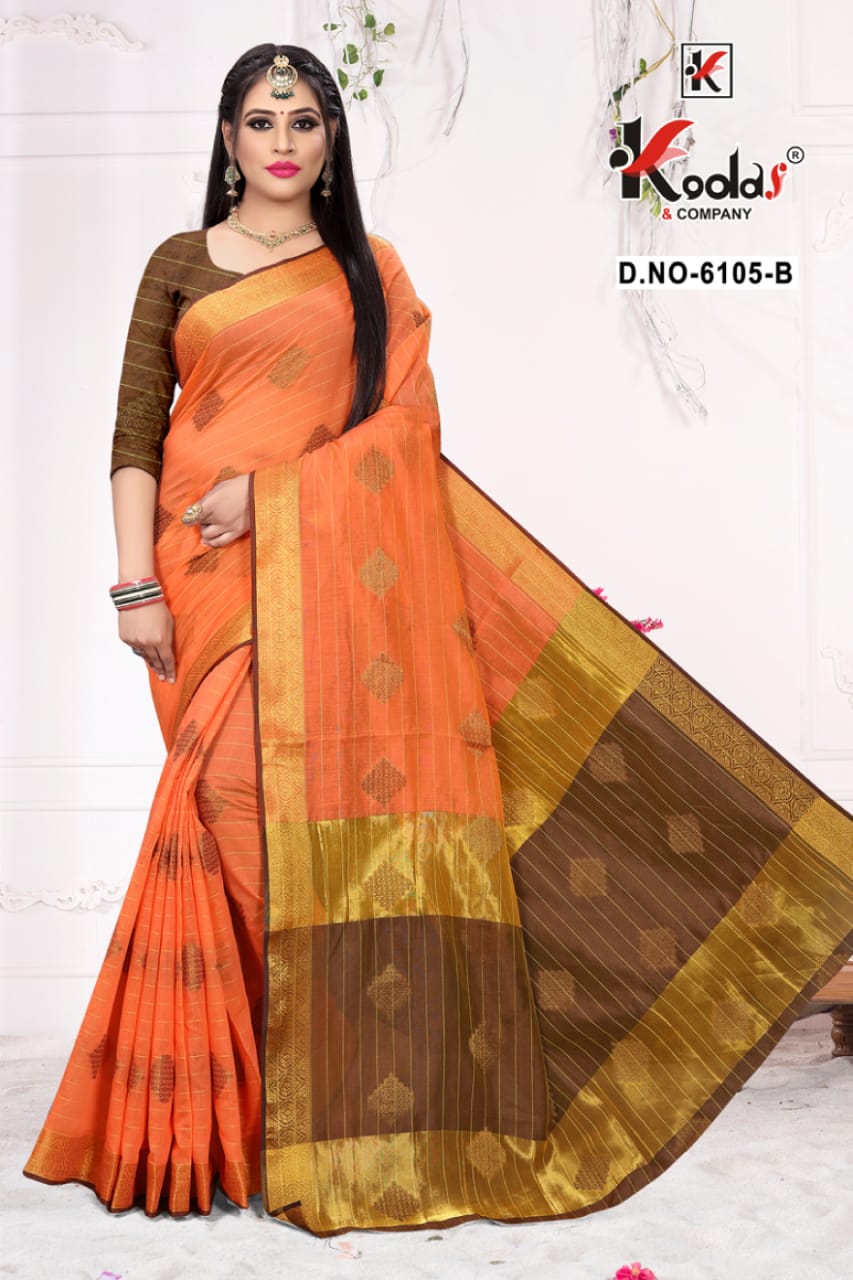 Ridhima 6105  Silk  Latest Fancy Festive Wear Designer Rich Look Exclusive Cotton Printed Pallu Cotton Saree Collection